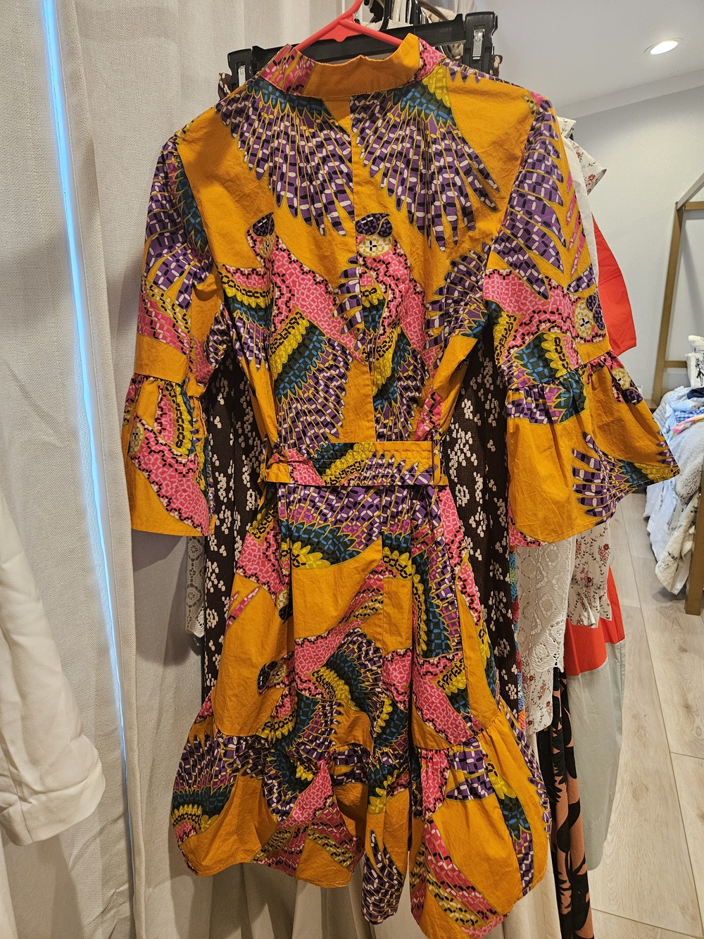 Farm Rio Girls' Mustard Multicolor Ruffled Dress - Picture 8 of 8